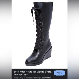 Sorel black after hours boots